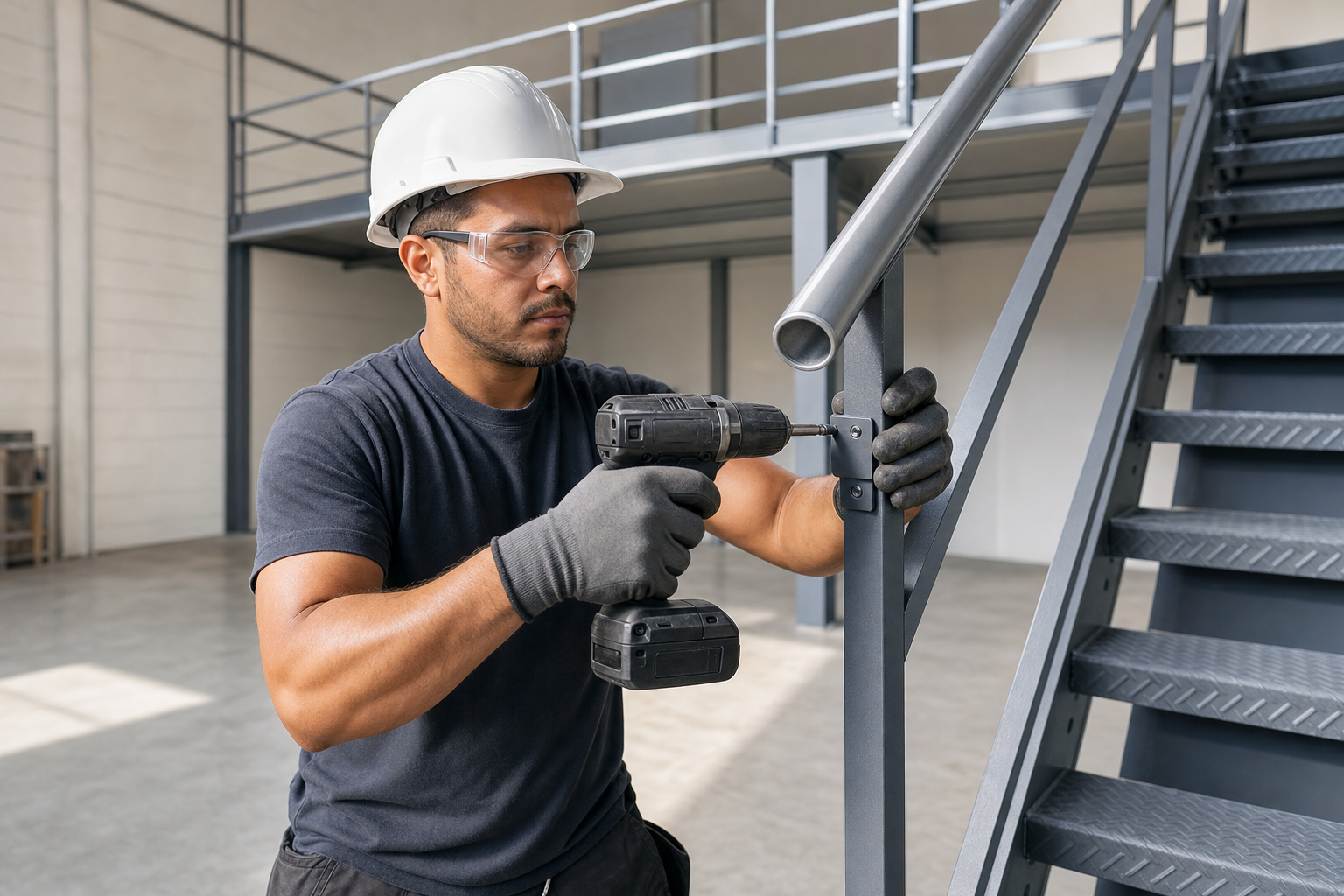 Mezzanine Staircase Installation