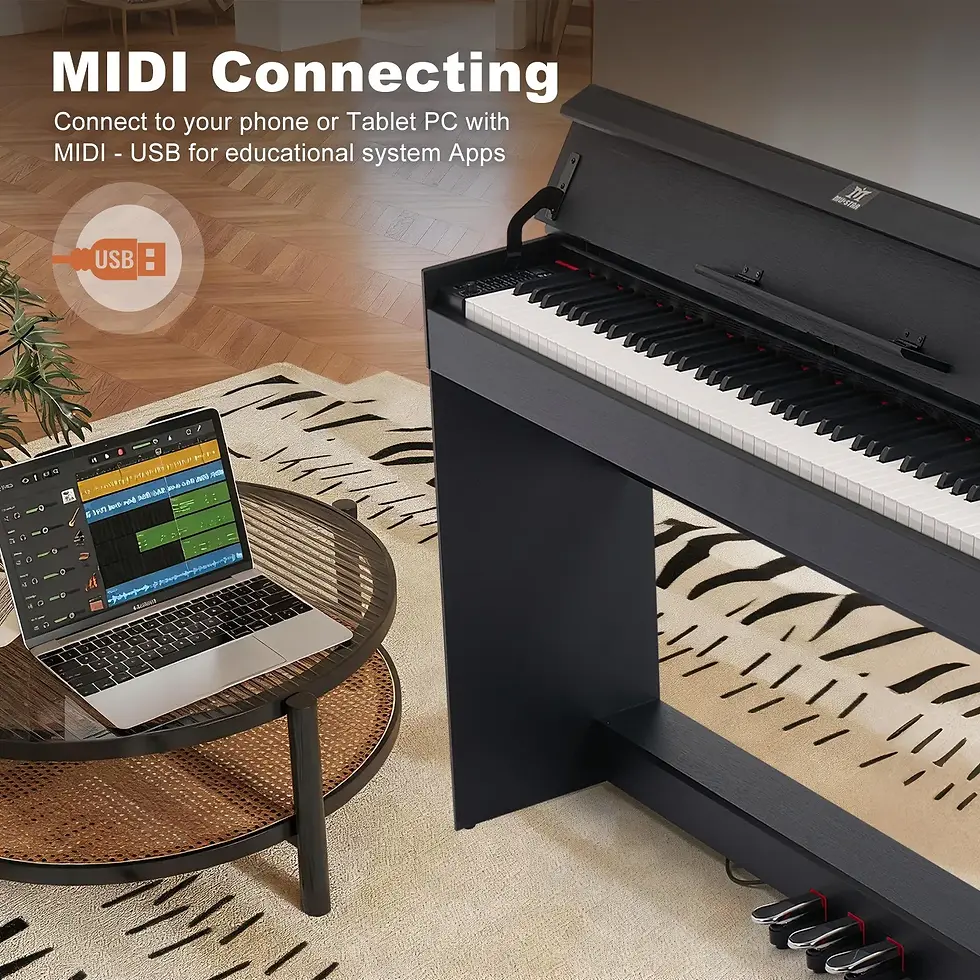 Thumbnail: 88 Key Digital Piano Full Size, Semi Weighted Electric Piano Keyboard