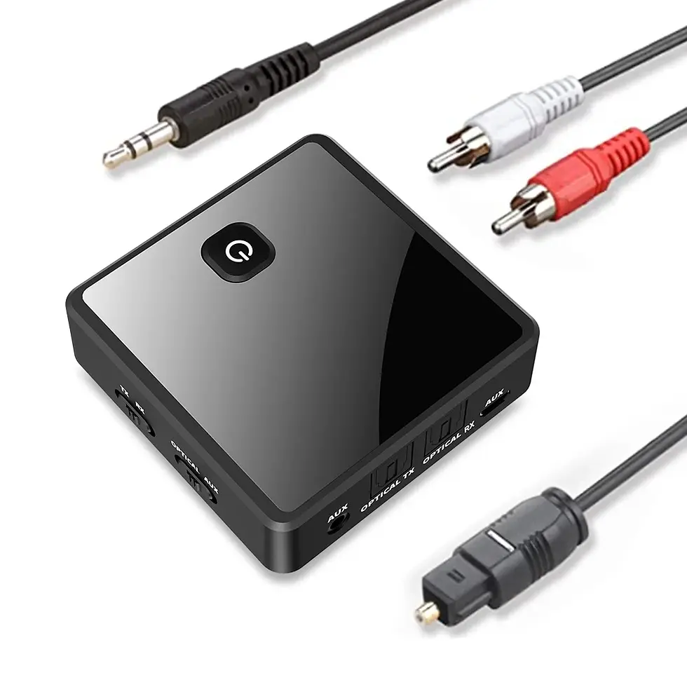 Thumbnail: 2 in 1 Bluetooth 5.0 Transmitter Receiver TV Speaker 3.5mm AUX Toslink
