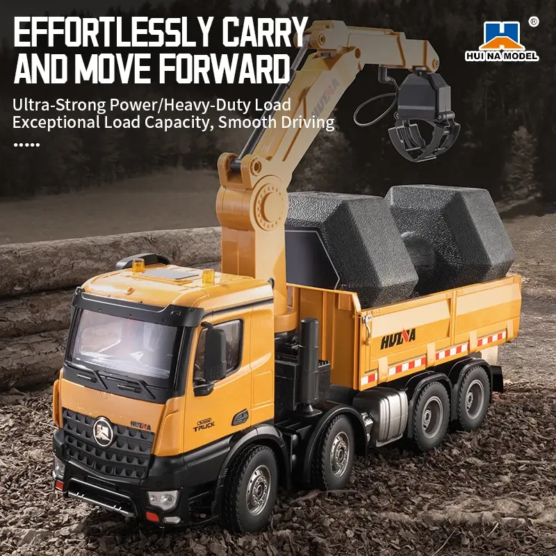Thumbnail: HUINA 1538 26CH RC Semi-Alloy Truck 1/14 Remote Control With Wood