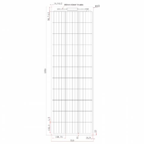 Thumbnail: 150W 12V narrow Semi-flexible solar charging kit