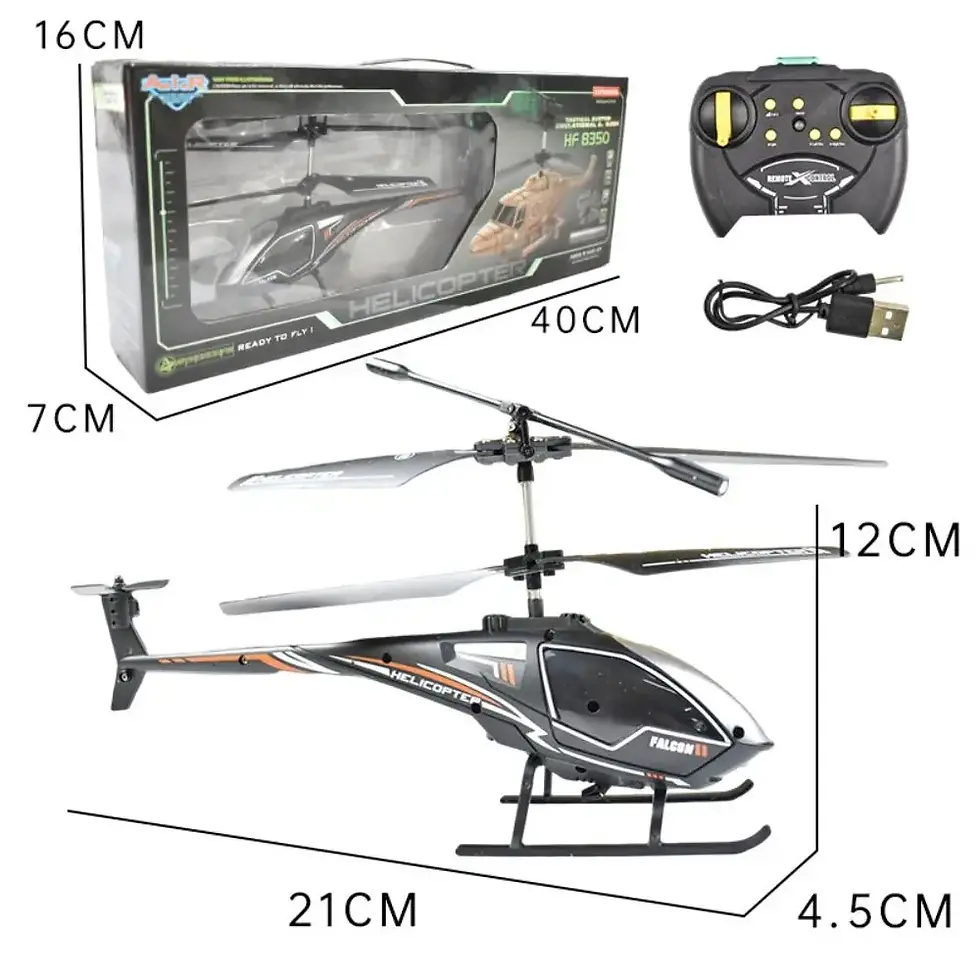 Thumbnail: Mini Plastic RC Helicopters White Yellow Black 2.5 Channel Flying