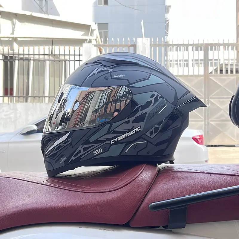 Thumbnail: JIEKAI Four Seans Full Face Classic Motorcycle Go Kart Helmet MTB ATV