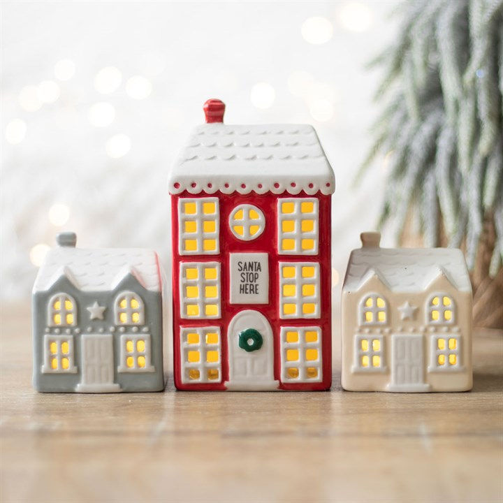 Thumbnail: Set of 3 Light Up LED Christmas Houses