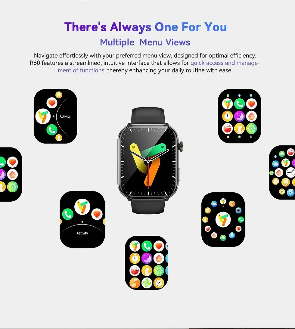 Thumbnail: Blackview Smartwatch R60 Watch 1.96'' AMOLED Display 800mAh Bluetooth