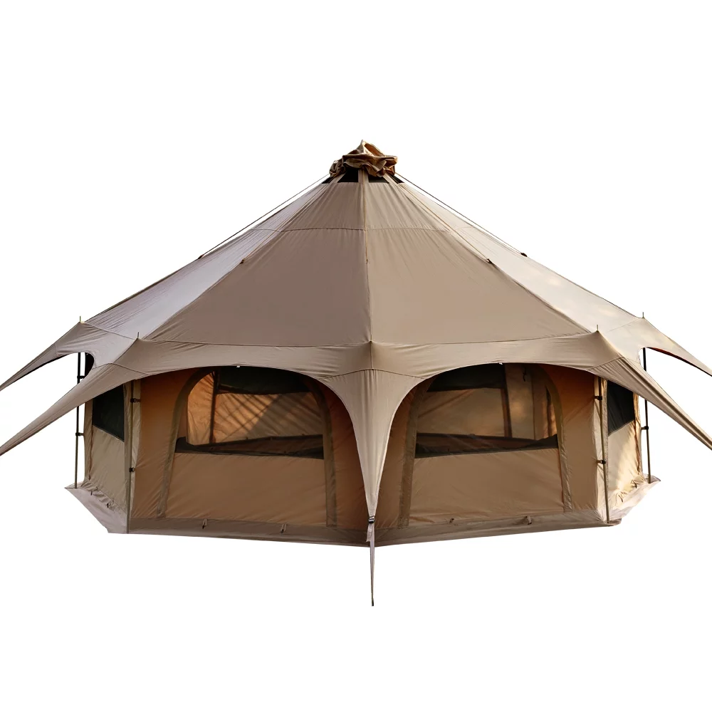 Canvas Tent with Stove Jack Bell Tent for Camping Luxury Glamping Yurt Tent 16.4