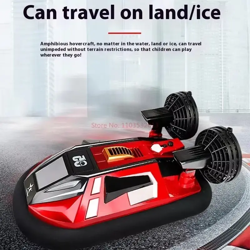 Thumbnail: New 2.4g Four Way Amphibious Simulation Air Cushion Boat High Speed
