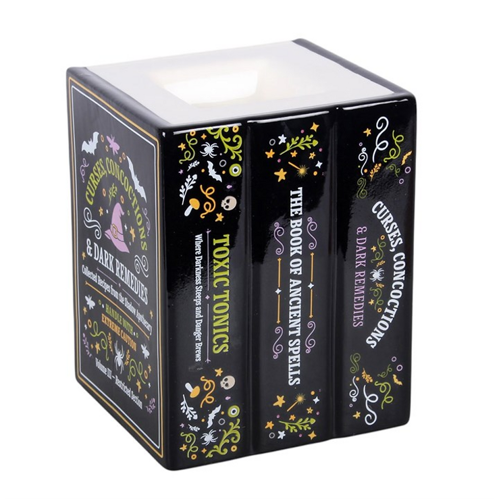 Witch's Apothecary Book Shaped Oil Burner and Wax Warmer