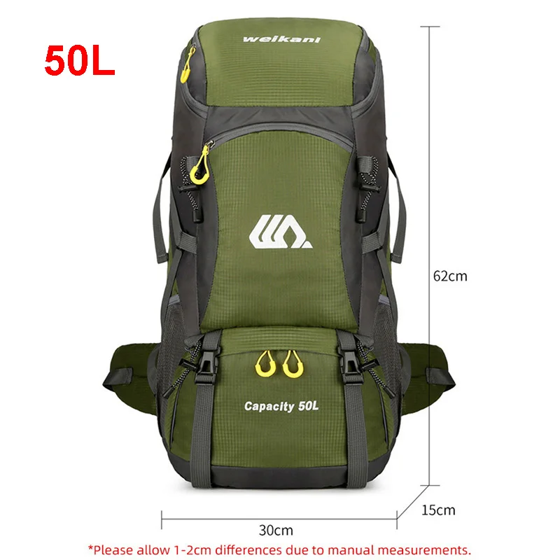 Thumbnail: 50L Travel Backpack Camping Men Large Hiking Bag Tourist Rucksack Waterproof Out