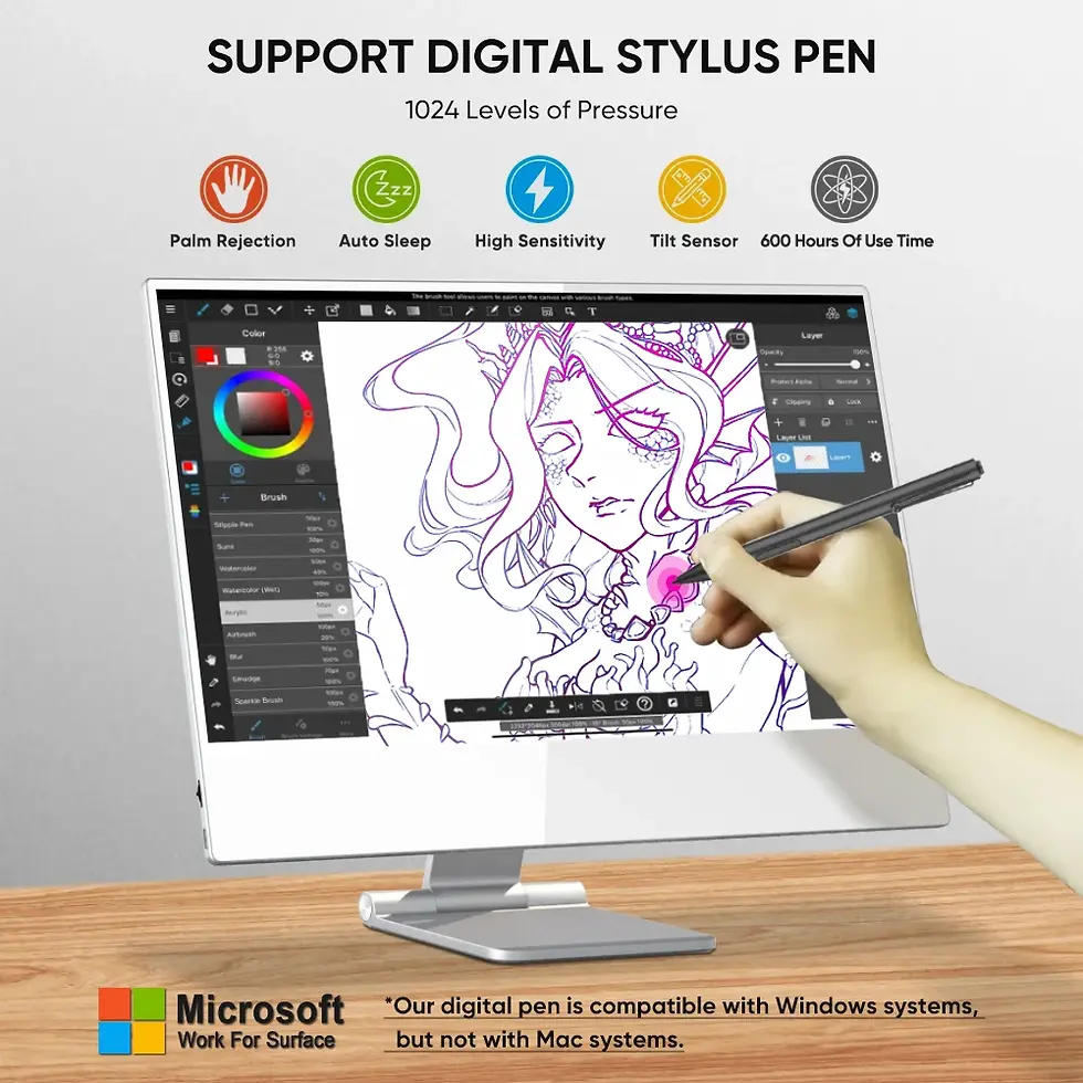 Thumbnail: Thin Slim 16 Inch FHD Portable Touchscreen PC Usb Monitor Delivers a