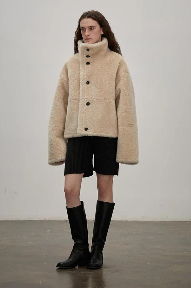 Thumbnail: Kormos MOVE Reversible Modular Moto Shearling Jacket