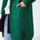 Thumbnail: Oversized Collar Maxi Cardigan in Green