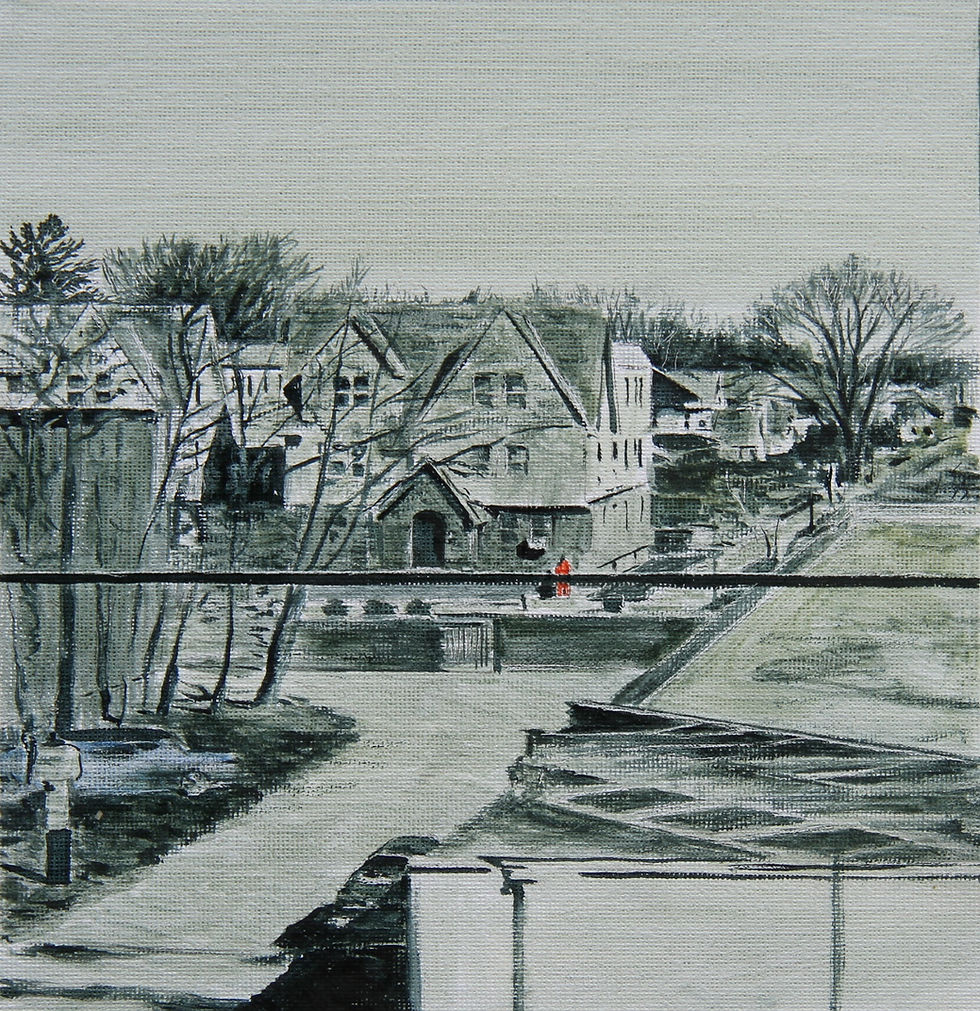 'Guardian' 2012 oil on paper framed 30x40cm IMG_38