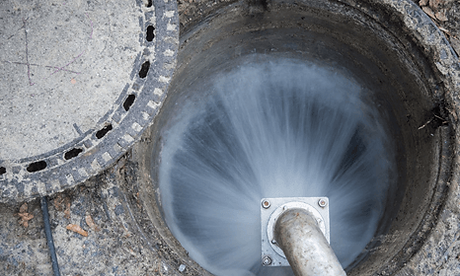 Water jet cleaning for grease