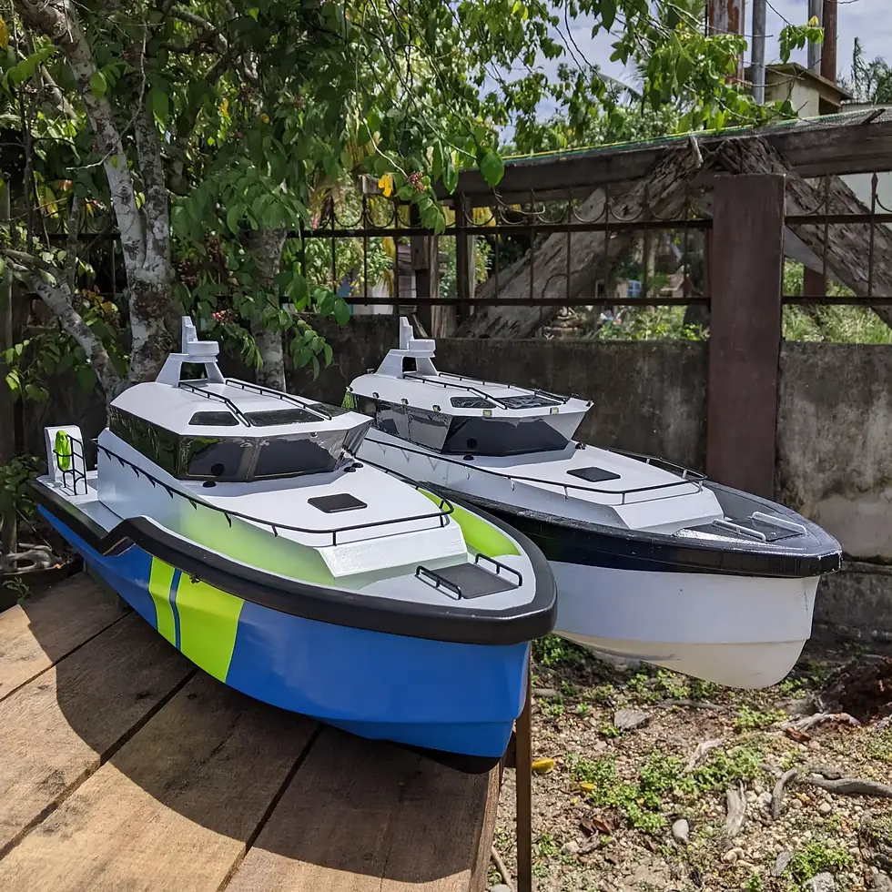 Thumbnail: RC Coastal Patrol Boat Jet Speedboat Electric Remote Control Boat Model