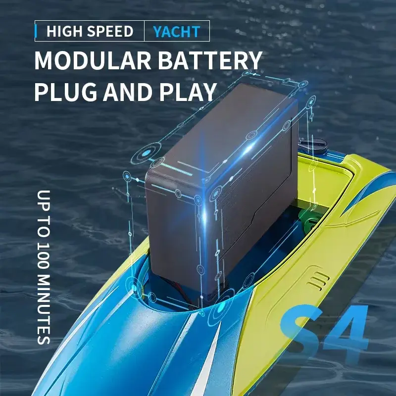 Thumbnail: 15km/H Remote Control Boat Double Rudder Motor Waterproof