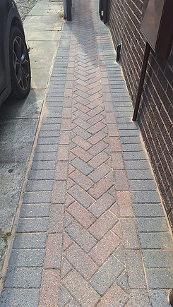 walking path that has been pressure washed