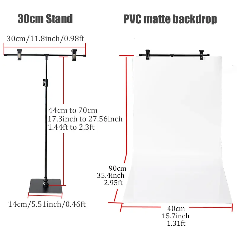 Thumbnail: BFOLLOW T Shape Background Stand With PVC Backdrop Kit for Product