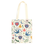 Thumbnail: Cream Folk Print Polycotton Tote Bag