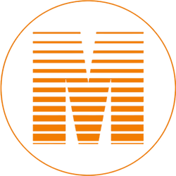 M logo