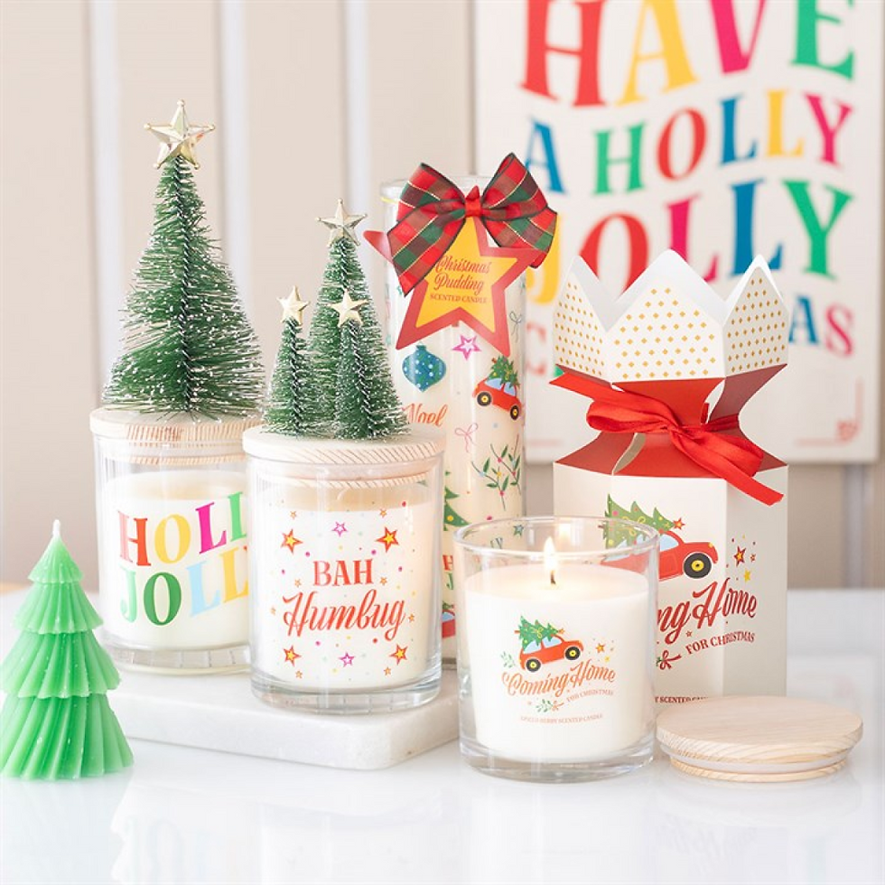 Thumbnail: Holly Jolly Pine & Fir Glass Candle with Tree