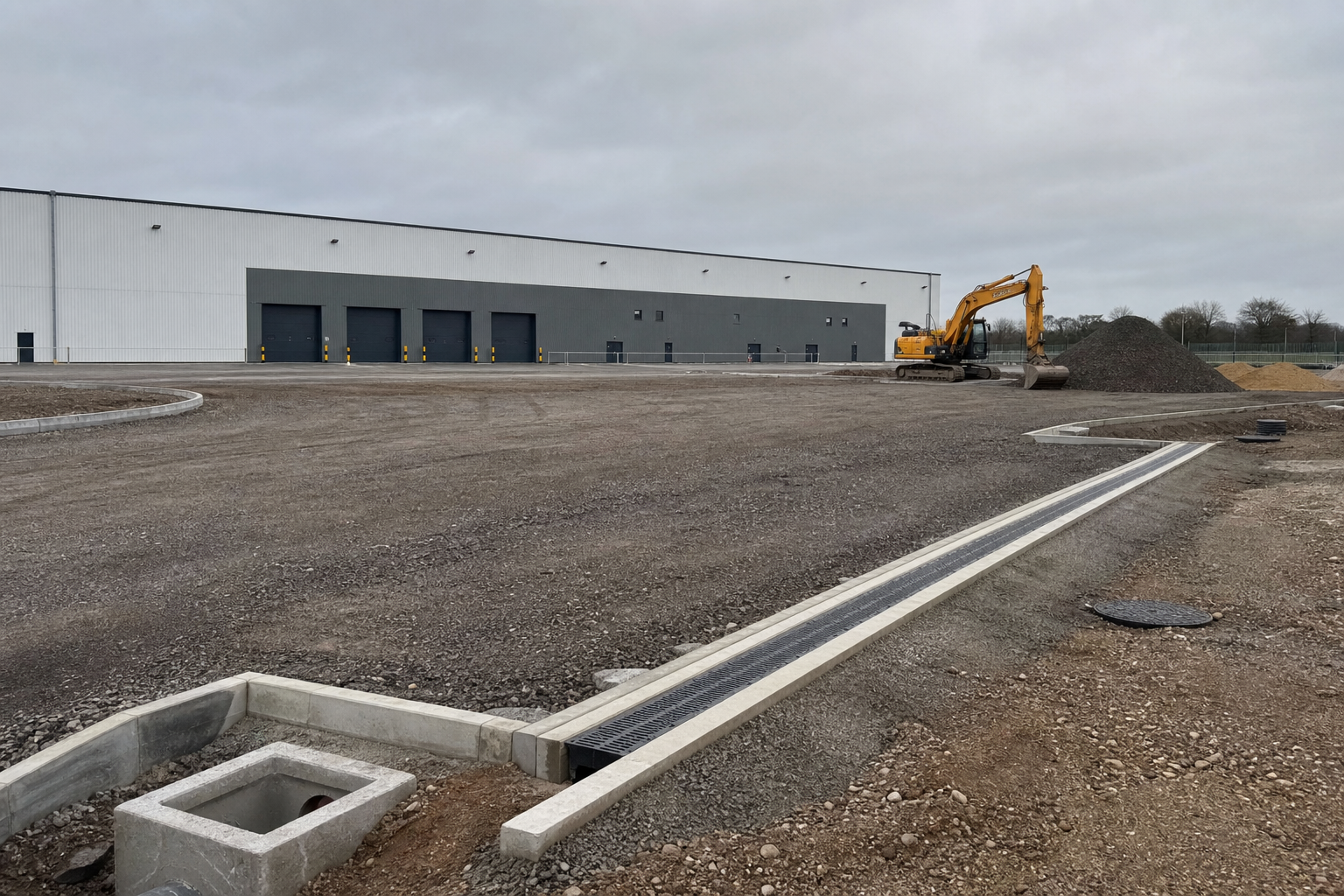 Distribution Yard Construction in Grantham: What to Specify for HGV Traffic, Drainage and Long-Term Performance