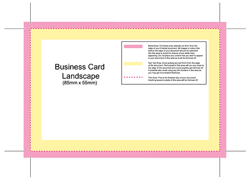 Example PDF Business Card Artwork