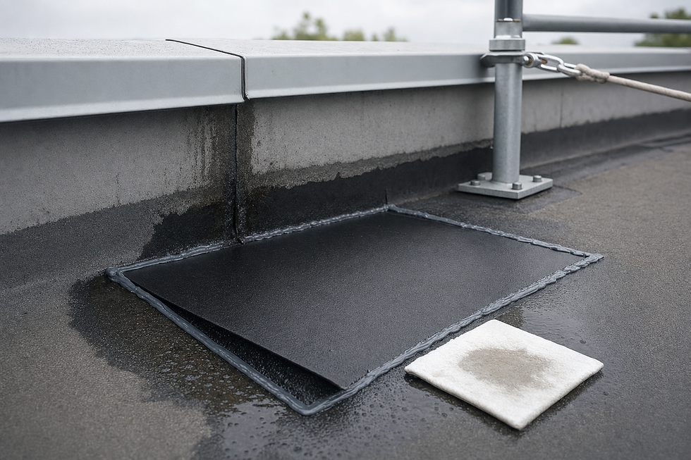 A commercial roof in need of repair