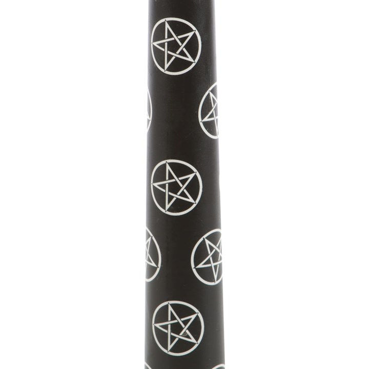 Thumbnail: Set of 3 Black Magic Pentagram Taper Candles