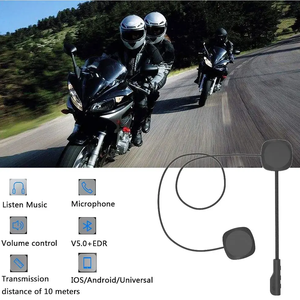 Thumbnail: VR Robot Bluetooth 5.0 Moto Helmet Headset Wireless Handsfree Stereo Earphone