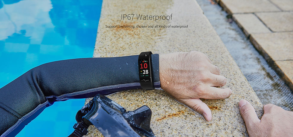 Thumbnail: Top Quality ECG Smart Fitness Band Tracker Blood Pressure Watch