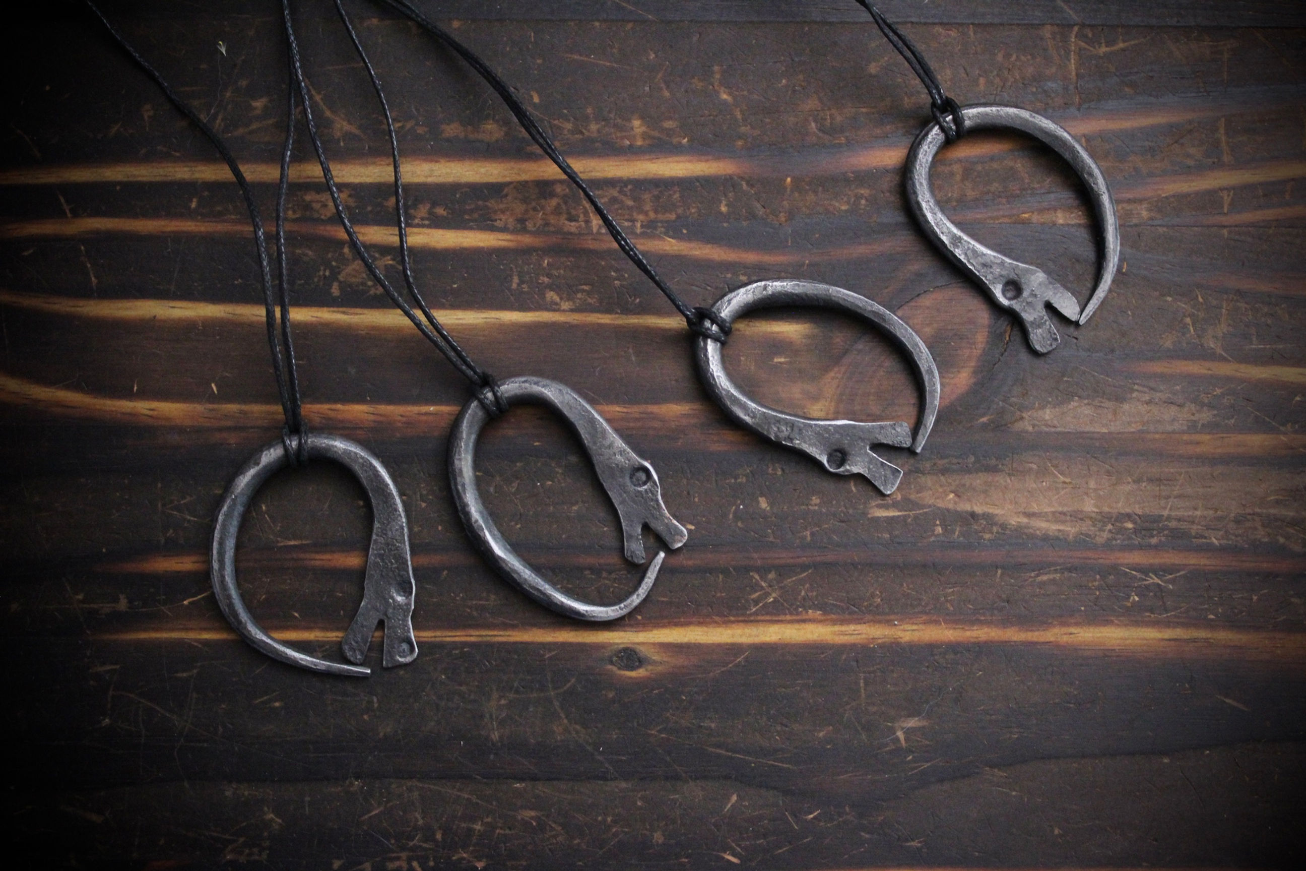 Hand Forged Jörmungandr Pendant