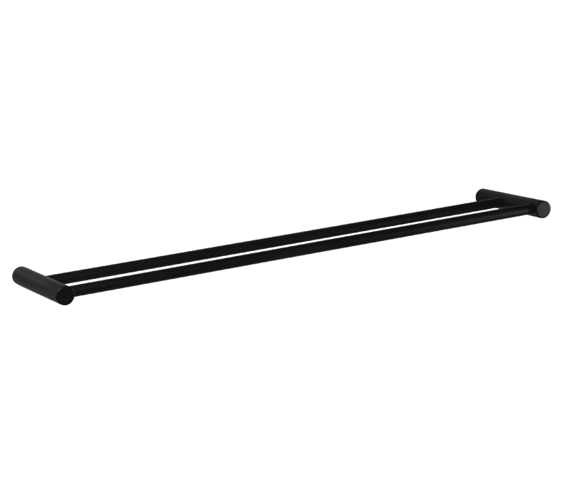 BluTide-SA08848B-Double Towel Rails 600mm Black