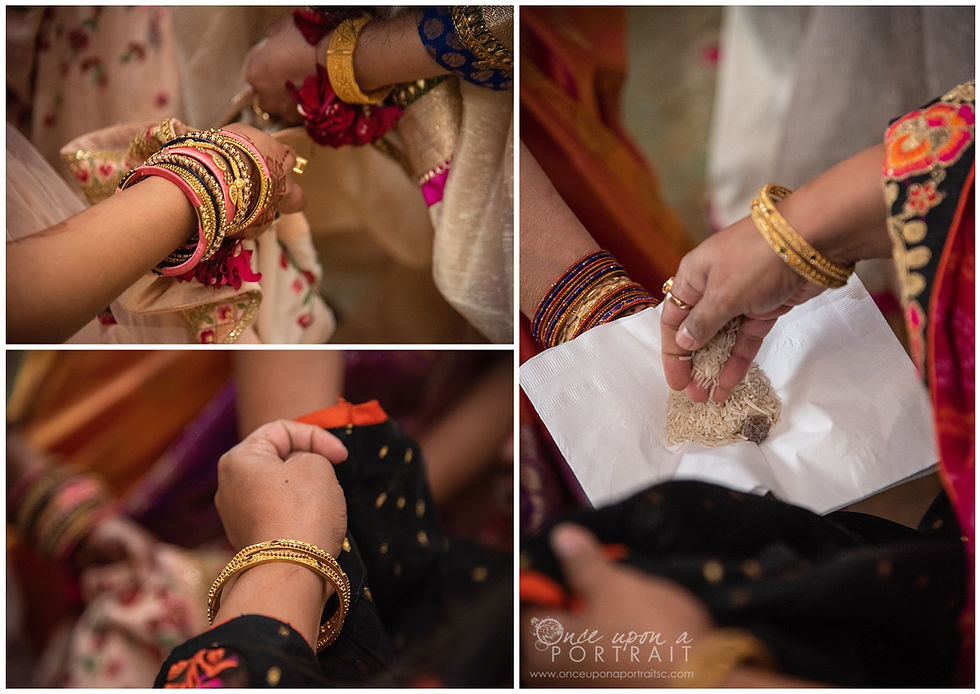Hindu baby shower ceremony parents mother details saree