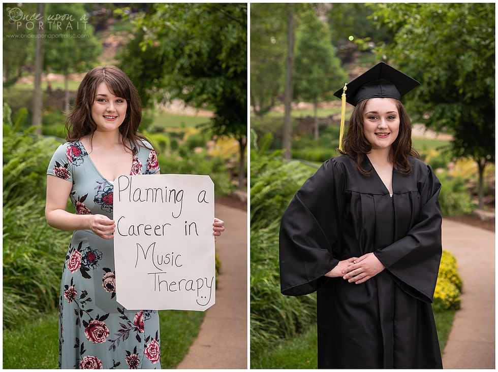 high school senior homeschool falls park greenville flowers nature girl degree college cap and gown graduation