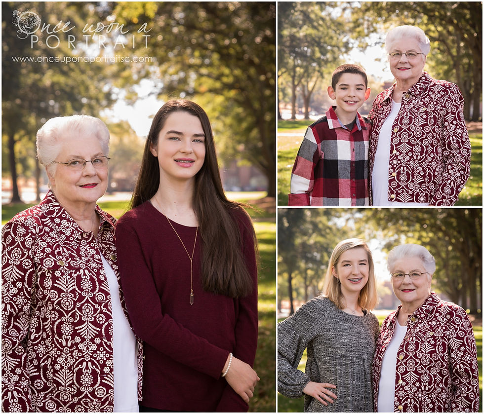 Family session at Furman University in Greenville South Carolina