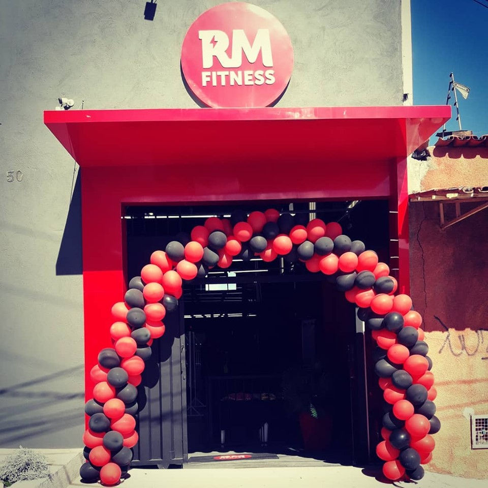Arco de Balão na recepção d academia