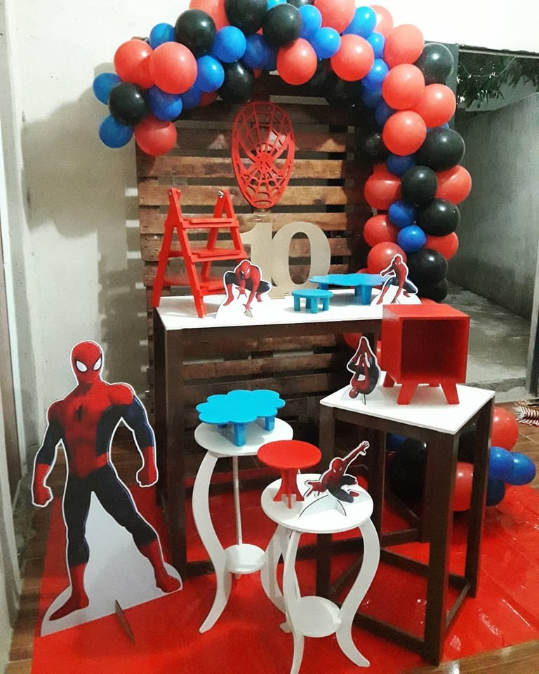 Decoração com o tema Homem Aranha 2