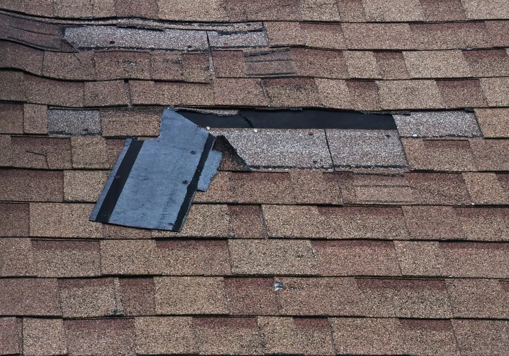 missing shingles on roof architectural in houston repair