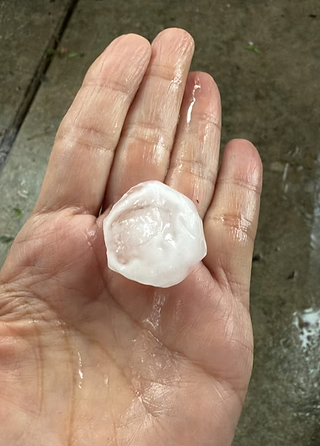 where did the hail hit in the woodlands