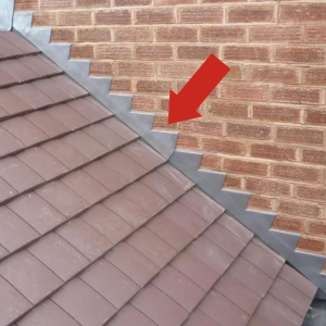 step flashing on a roof parts of a roof