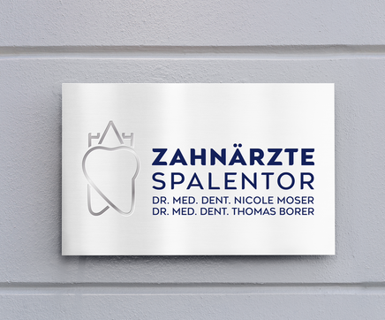 Zahnärzte Spalentor Beschilderung
