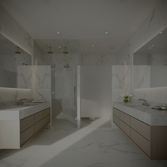 Stylish bathroom interior highlighting glass craftsmanship