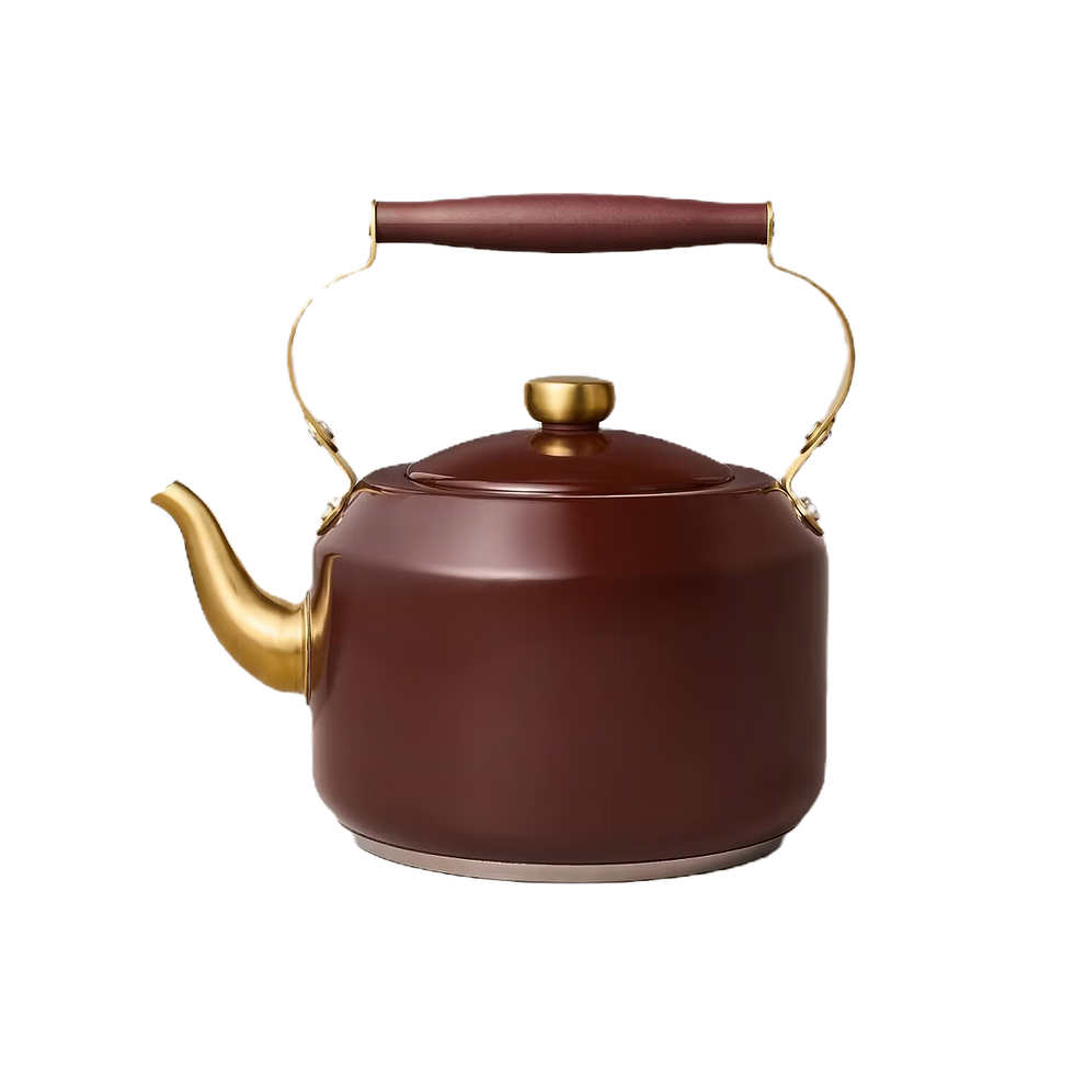 burgundy teapot