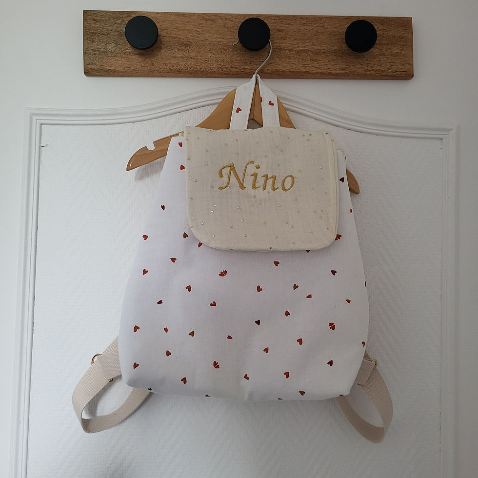 Sac a dos maternelle personnalisé fait main