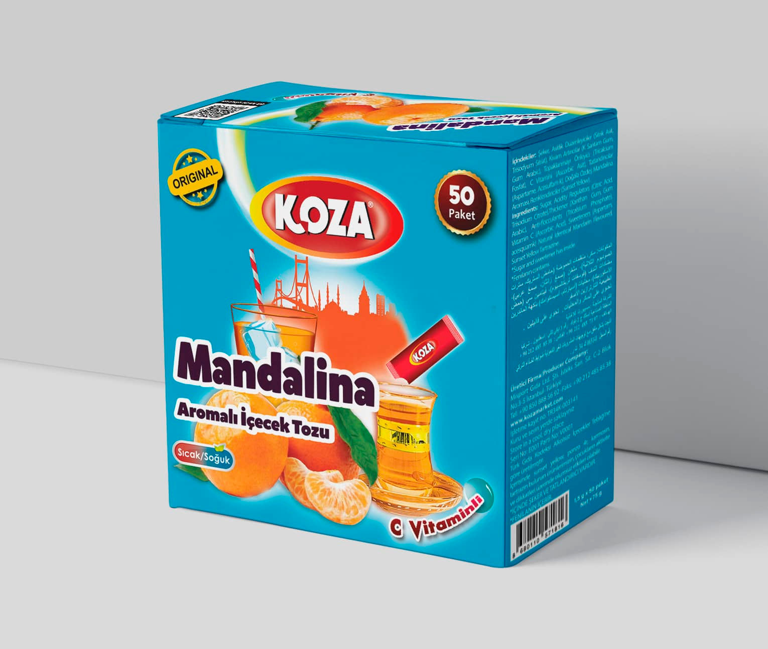 Koza Mandalina Aromalı İçecek Tozu - 50 Saşe