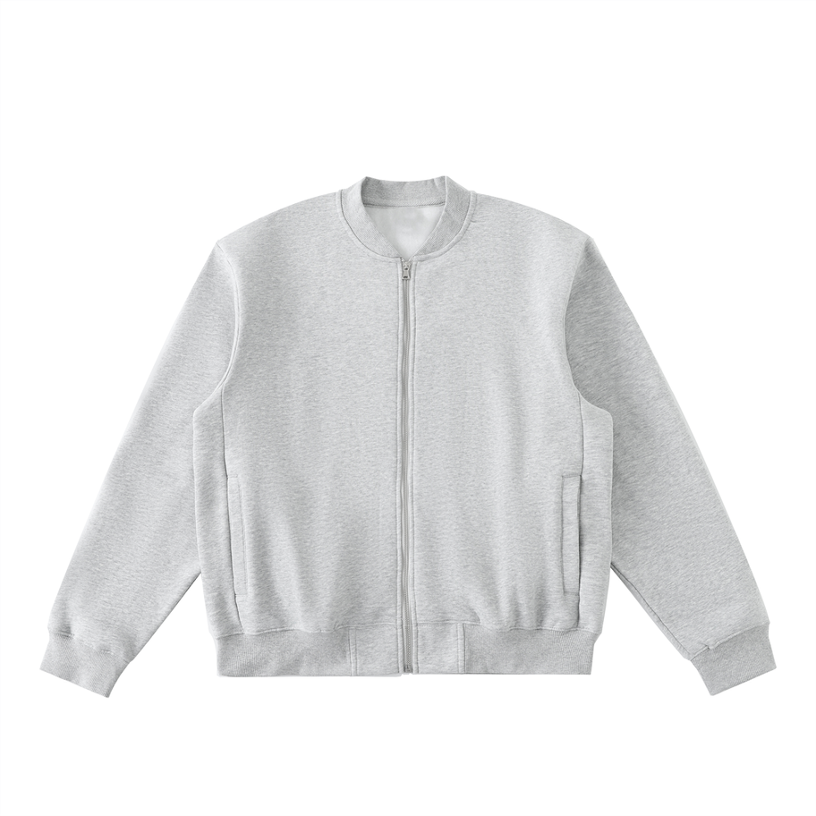 Empire Iconique Zip Jacket Grey Front — The White Collar Project