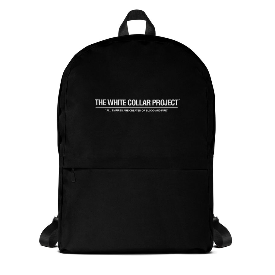 Empire Iconique Backpack Black Front — The White Collar Project