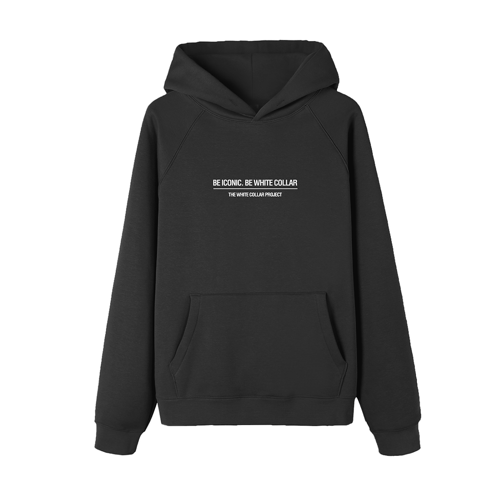 Empire Iconique Hoodie Black Front — The White Collar Project