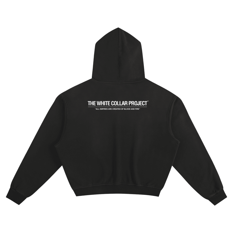 Hikari Vintage Hoodie Black Back — The White Collar Project